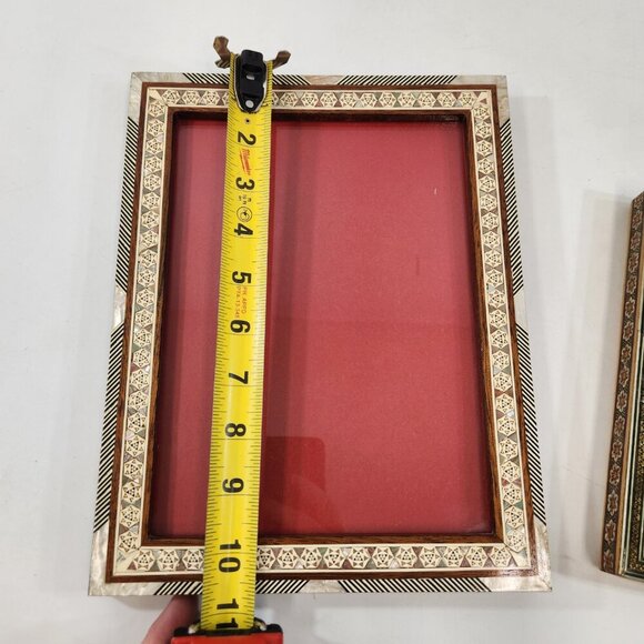 Vintage Marquetry Inlay Picture Frames Bundle of 2 - Picture 12 of 16